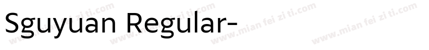 Sguyuan Regular字体转换